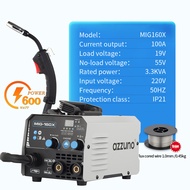 AZZUNO mesin las co2 tanpa gas 4 in 1 welding machine inverter las argon mesin las listrik mig tig arc alat las listrik 1400 watt 140A + kawat las 1kg