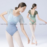 Kabe Daily Practice Ballet Dance Leotard Women Short Sleeve Team Gymnastics Dancing Clothes Adult Advanced Ballet Leotard