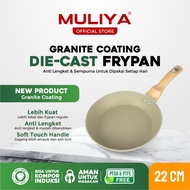 Muliya Non-Stick Frying Pan Granite Series - 22 cm Olive Non Stick Pan