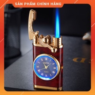 Bật Lửa Hộp Quẹt Gas HF06 Khò 1 Tia Kiêm Đồng Hồ La Mã Cầm Tay Cực Đẹp - Nhiều Màu