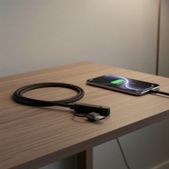 240W USB-C Gamer Charging Cable – Integrated Foldable Holder for iPhone/Android Tablets Kabel Pengec