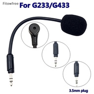 Fitow 3.5mm Detachable Microphone Aplicable for Logitech G433 G233 GPro GPROX G 433 233 Pro X Gaming