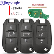 Jingyuqin Filp Folding Remote Car Key FoB 4A Chip 433.92MHZ FSK For