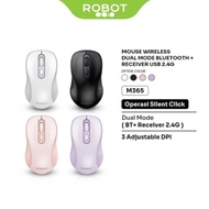ROBOT M365 Wireless Usb-A+Bt Adjustable DPI Mouse ClickSilent