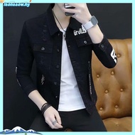 2021Denim Jackets Men Hip Hop Streetwear Casual Jeans Jacket for Men Single Breasted Denim Jacket