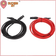 SUCHENMY  Panel Wire, 12AWG Wire Black 3 Meter + Red 3 Meter  Extension Cable, Waterproof 4mm² Diame