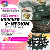 Print Voucher X-Medium Coupons Size 65 x 151 mm 6.5cmx15.1cm Ready to Become HVS Art Paper IVORY