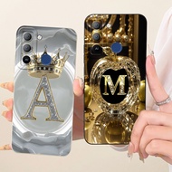 For Tecno Pop 5 Casing LTE BD4 BD4i BD4a Cute Crystal Initials Letters Soft Silicone Back Cover For 