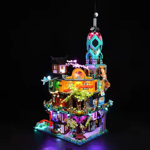 kyglairng LED light up kit for LEGO 71741 Ninjagoing city gardens ( Bricks model not included)