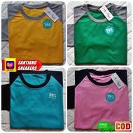 Kaos Reglan Lengan Panjang - Kaos Polos Tangan Panjang - Kaos Raglan Pria dan Wanita Kombinasi Warna