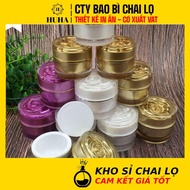 [COMBO of 3 PCS] Rose Face Cream Jar 5g 10g 20g | Mini Cosmetic Jar, Skin Cream