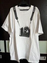 Canon 相機圖案白色T恤