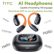 HTC NE27 Bluetooth Earphones AI Translator Earbuds OWS Sports Headphones LCD Scr