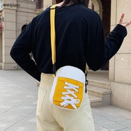 wei Korean Style Patchwork Canvas Crossbody Bag Women's Bag Creative Student Shoulder Bag ie