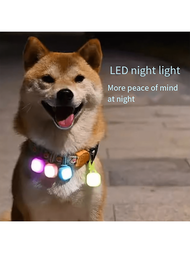 寵物發光led吊墜狗頸圈燈矽膠標籤防丟失寵物id標籤配件,隨機顏色