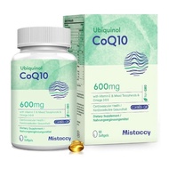 Mistaccy 600mg Ubiquinol CoQ10 Supplement Reduced Form Enhanced with Vitamin E & Omega 3 6 9, 60ct