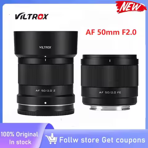 Viltrox 50mm f2 Air Full Frame Auto Focus Lens for Sony E Nikon Z Mount, High Precision Wedding Phot
