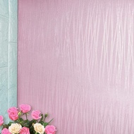 Grosir murah wallpaper Sticker dinding warna pink polos berserat