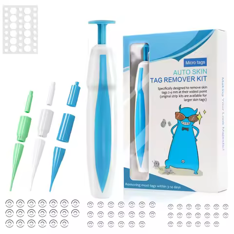 3 In1 Painless Auto Skin Tag Mole Wart Removal Kit Cleaning Tools Face Skin Care Body Wart Dot Treat