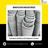 BUIS BETON 30x100cm SETENGAH LINGKARAN TUMBUK