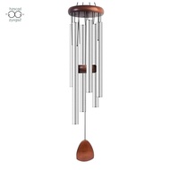 Metal Windchime Aluminum Windbell Wind Chimes 6 Rods Chimes Home Decoration Craft Garden Patio Silve