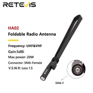 Retevis HA02 Foldable Tactical AntennaSMA-F 2m/70cm Dual Band29inch 5dBi High Gain Antenna for Baofe