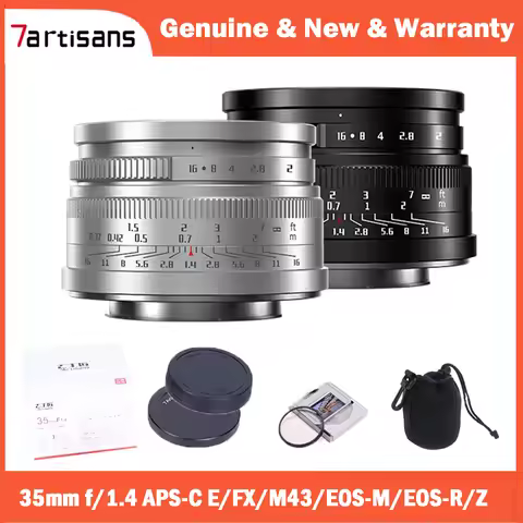 7artisans 35mm F1.4 Mark II APS-C Prime Lens For Sony ZVE10 NEX-6 Fujifilm FX Canon EOS-M Olympus Lu