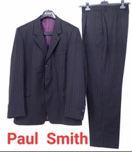 95%新／原價6萬7千／Paul Smith成套西裝／歐碼50／條紋／純羊毛