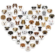 54Pcs Emoji Refrigerator Magnets Fridge Magnets For Locker Whiteboard - Cut Dog Magnets Funny Magnet