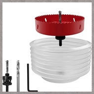 [M G L O] 6Inch Hole Saw with Dust Bowl for Recessed Lights,3/8In Hex Shank Mandrel Drill Dust Bowl 