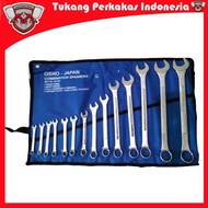 RING SPANNER SET 14PCS 8-32 OSHO COMBINATION SPANNER