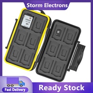 Water Resistant Memory Card Case Holder Storage Fits 12 SD+12 Micro SD TF Cards