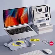 360 Rotating Laptop Stand Foldable Laptop Stand Height Adjustable Tablet Stand 10-17 inches Devices 