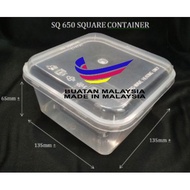 SQ650 Square Disposable Plastic Food Container [50sets ] SQ650