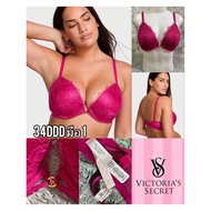Bra With Lace Underwire Rose Pattern Sexy Pink Gold Accessories VS Genuine 1 Size 34DDD
