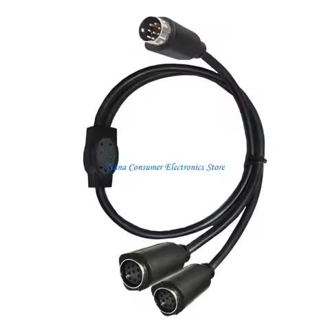 G7NE 1 to 2 8Pin DIN Y Splitter Cable 8pins S-Video Cord for Synthesizer Guitar