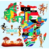 TS-World Map 0004 (Africa) -- Decoupage napkins/art paper
