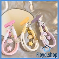 3D Clouds Star Lanyard Keychain for Phone Case Colourful Phone Strap Short Wrist Strap Camera Chain
