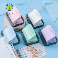 QIUJUU Round Hole Puncher, 6-Hole Notebook Scrapbooking Binding 6-Hole Paper Punch, Creative Labor-s