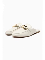 ZARAˉ Summer New Special Price Womens Shoes Metal Decorations Details Exposed Heel Toe Tug Shoes Wom