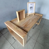 Meja Lesehan Kayu PxLxT 101.5x55x37 Bahan Jati Belanda Meja Makan Meja Belajar Meja Laptop Meja Komp