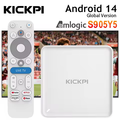 KICKPI KP3 2GB 16GB DDR4 Amlogic S905Y5 Android tv 14.0 Google Certified dolby audio Smart TV Box 4K