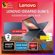 LENOVO LAPTOP IDEAPAD SLIM 5 (RYZEN 7 8845HS/16GB RAM/512GB SSD/16" OLED 2K HDR/ Radeon 780M Graphics/ OFF H&amp;S/W11/BAG/2Y) IPS5 83DD0001MJ