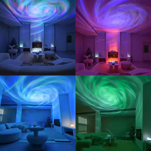 LED NightLights Galaxy Projector Remote Control 5V USB Rechargeable Starry Sky Lamp DMX Sound Active
