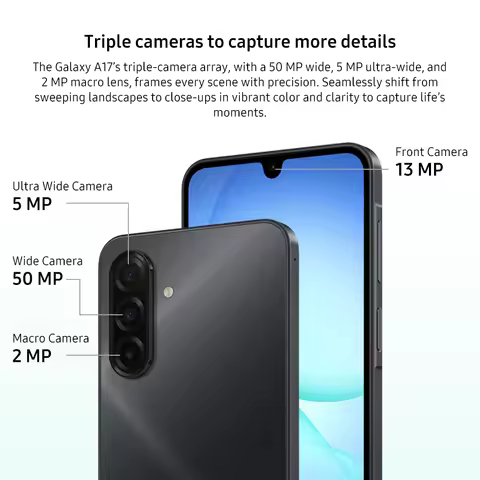 Samsung Galaxy A17 4G NFC Mobile Phone 50MP Triple Camera 90Hz Super AMOLED Display MediaTek G99 500