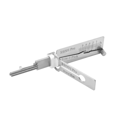 SS001/2 PRO KW1/5 SC1/4 Stainless Steel Precision Key Decoder Tool Set With O Ring And Hook Pickup A