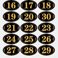 Acrylic Table Number Plate Table Number Sticker Number Sticker Table Number Sticker Restaurant Numbe