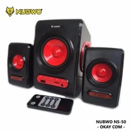 ลำโพงคอมพิวเตอร์Bluetooth Speaker Nubwo Exsodus Pleasure NS-50 ลำโพงบลูทูธ 2.1 Bluetooth Speaker +AU