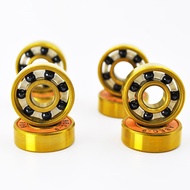 8 pcs 608 2RS Hybrid Black Ceramic Ball Bearing 8*22*7mm silicon nitride Roller Skate Skateboard Whe