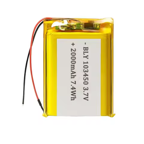 3.7V 2000mAh 103450 Polymer Lithium Battery Lithium Ion Battery For Power Bank GPS 100% Real Capacit